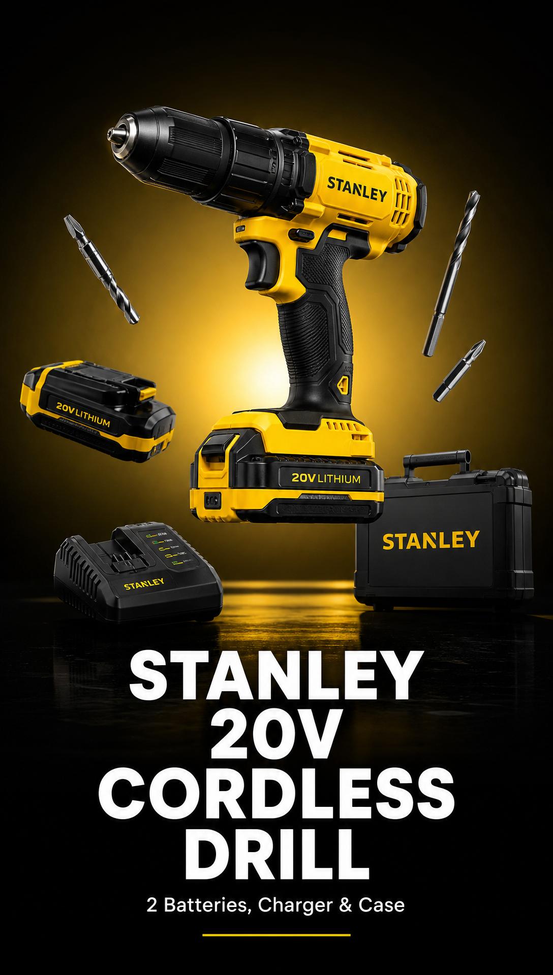 Stanley 20V Cordless Drill